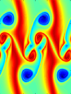 Snapshot from numerical simulation of two-dimensional turbulence